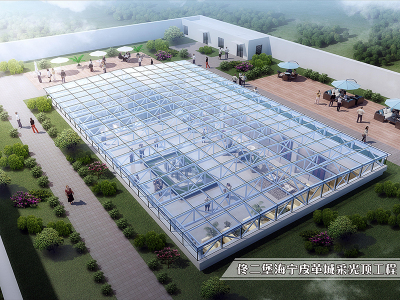 佟二堡海宁皮革城采光顶工程